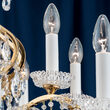 Candelabru modern cristal alama Aur 24k 21xE14/40W, Hirohito LU 2143/14+7 Gold Orion